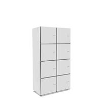 Schließfachschrank  aus Holz mit 6, 8 oder 10 Abteilen | Weiß