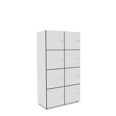 Schließfachschrank  aus Holz mit 6