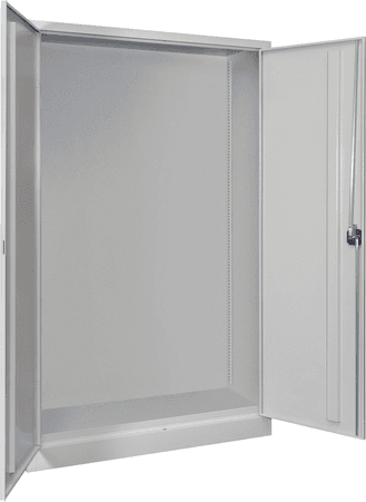 PAVOY Sportgeräteschrank konfigurierbar bis Vollausstattung | Ballschrank mit Flügeltüren | 195 x 120 x 50 cm mit Vollblech- oder Lochfeldtüren | große Farbauswahl