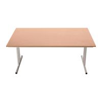 Klapptisch | 140 x 80 | Quadratrohrgestell | BUCHE/CHROM