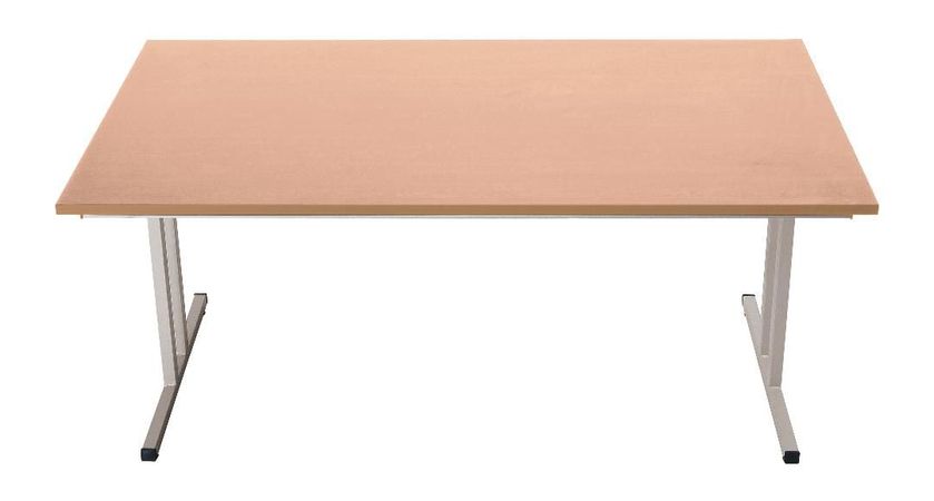 Schreibtisch | Klapptisch | 140 x 80 | Quadratrohrgestell | BUCHE/CHROM