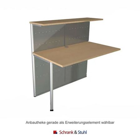 Anbautheke Erweiterungselement Anbautheke buche Schreibtisch PC-Arbeitsplatz Schreibtisch