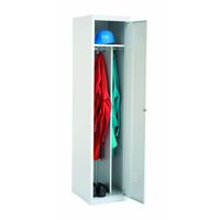 Spind mit einem Abteil und Schwarz-Weiß-Trennung 180x41,5x50 GRAU