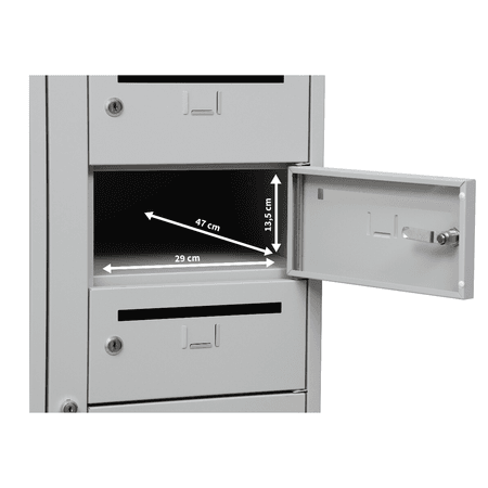 Postschrank | Postverteilerschrank 10 Fächer GRAU/BLAU