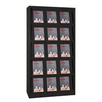 Prospektschrank | Prospektregal aus Stahl 195x100x42 SCHWARZ