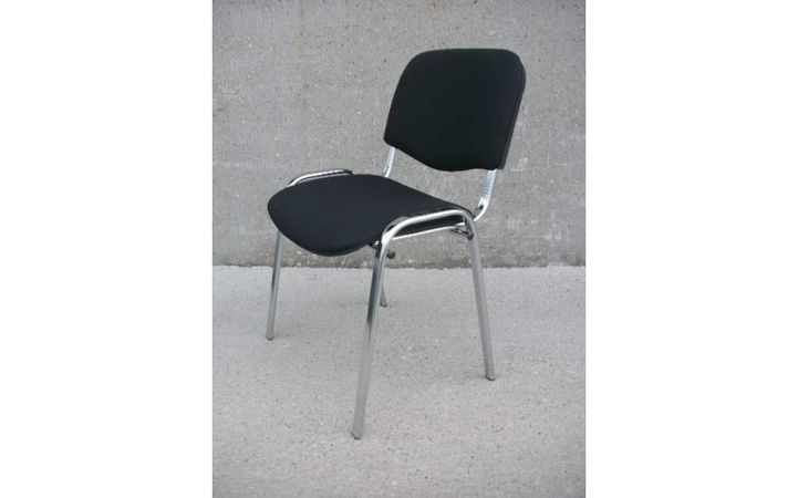 Stapelstuhl | Konferenzstuhl | Polsterstuhl | ISO CHAIR - CHROM/SCHWARZ