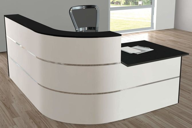 Winkeltheke Flair 4 mit Beratungsplatz | 110 x 180 x 195 cm (HxBxT)