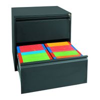 Hängeregisterschrank | Schubladenschrank 2 Schübe | doppelbahnig SCHWARZ