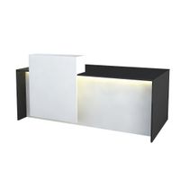 Beratungstheke | Schreibtisch mit LED-Beleuchtung und verschiebbarem Aufsatz | 110 x 180 x 92 cm (HxBxT)