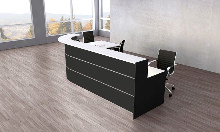 Information Anmeldung Thresen Tresen Empfangstheken