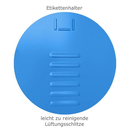 Lüftungsschlitze für Spind und Etikettenhalter