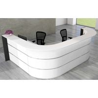 Große L-Theke Surround weiß | 112 x 325 x 232 cm (HxBxT)