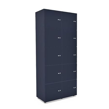 Schließfachschrank Hotel Büroschrank Schließfächer Kleingefachschrank Abteilschrank Holzschrank blau