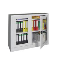 PAVOY Metallschrank mit Sichtfenstern | 100x120x40 | große Farbauswahl