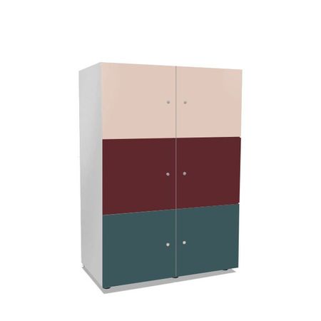 Kleingefachschrank Fächerschrank Büro Hotel Zylinderschloss Holzschrank Postverteilschrank Postschrank 6 Abteile weiss weiß