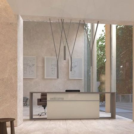 Empfangstheken Ladenausstattung Büromöbel Arztpraxis Atelier Empfangsarbeitsplatz Büro elegant