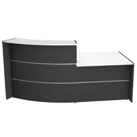 Bogentheke Surround mit Beratungsplatz anthrazit | 112 x 231 x 122,5 cm (HxBxT)