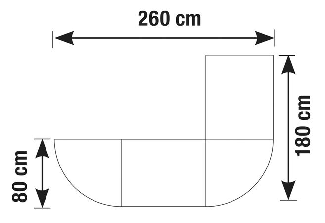 Empfangstheke Rundtheke L-Form
