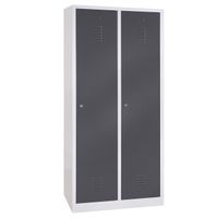 Spind mit 2 Abteilen 180x80x50 GRAU/ANTHRAZIT