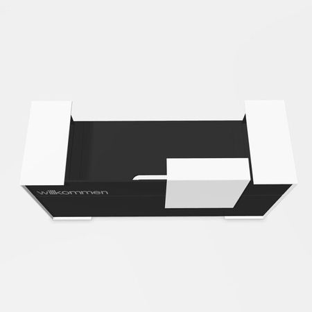 Empfangstheke Leo Rezeption Anmeldung Holztheke schwarz weiß