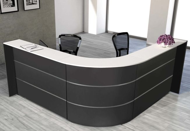 Winkeltheke Surround anthrazit | 112 x 232 x 232 cm (HxBxT)