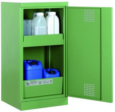 LACONT GEFAHRSTOFFSCHRANK zur Lagerung gewässergefährdender Pflanzenschutzmittel in Kleingebinden im Gebäude 1-türig | 50 cm breit