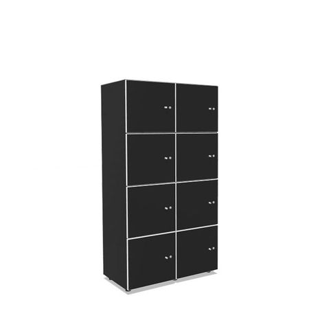 Kleinfachschrank Wertfachschrank Schließfachschrank Schule Büro Hotel Abteilschrank Fächerschrank schwarz