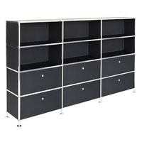 Büroregal | Aktenregal | Sideboard 4 / 3 mit 6 Klapptüren unten