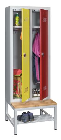 PAVOY Kindergartenspind mit 2 Abteilen 130x53x30 GROßE FARBAUSWAHL