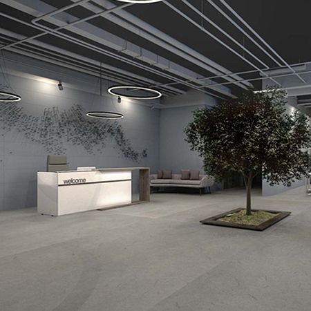 Emfpangstheke Geo mit U-Bügel Empfangstresen