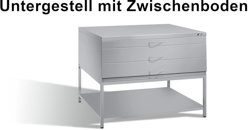 Untergestell mit Zwischenboden Grafikschrank