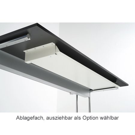Verkettungsplatte Anbautisch C-Form Winkeltisch Seminartisch Schreibtisch PC-Arbeitsplatz Schultisch PC-Tisch Konferenztisch höhenverstellbar weiß weiss
