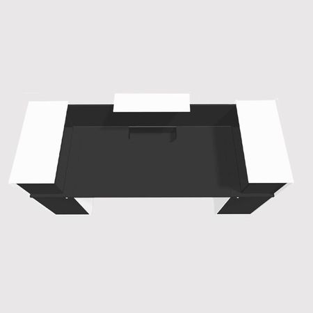 Anmeldung Leo Empfangstheke Holz LED-Beleuchtung Stauraum Rezeption schwarz weiß