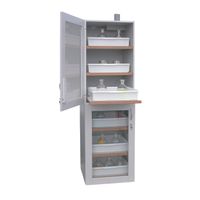 LACONT GEFAHRSTOFFSCHRANK | Säure- und Laugenschrank 2-türig (Plexiglastüren) l Hochschrank (3 x 2 Auszugsböden) gemäß TRGS 526 / DGUV