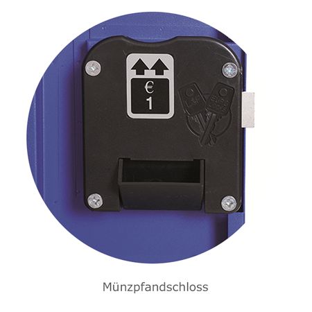 Schließfachschrank 5 Abteile GRAU/BLAU