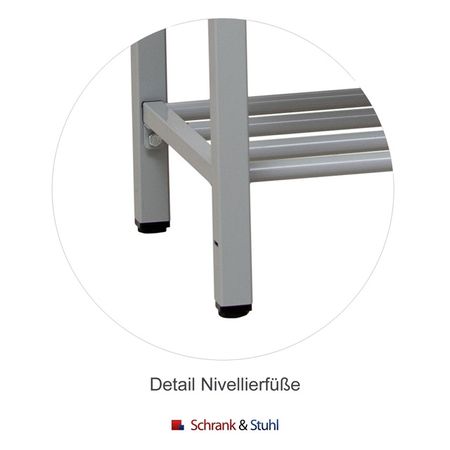 Garderobenbänkchen Detail Vierkantrohr