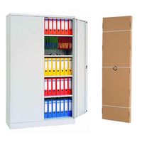 Aktenschrank | Stahlschrank | zerlegt im Karton 195x120x42 GRAU