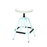 Hocker | Arbeitshocker mit gepolstertem Sitz WEIß