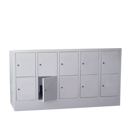 PAVOY Schließfachschrank mit Vollblechtüren | 10 Abteile je 30 cm breit | 85