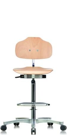 Arbeitshochstuhl mit der Art.-Nr. AHS-INDWST-RL-AUFST-HOLZ