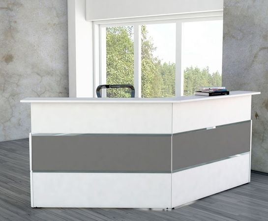 Empfangstheke Grafit 6 Winkeltheke | 108 x 241 x 170 cm (HxBxT)