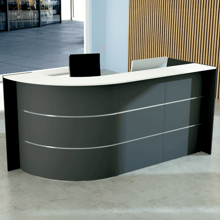 L-Theke Surround Up & Down (höhenverstellbar) anthrazit | 112 x 232 x 95 cm (HxBxT)