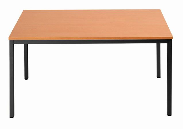 Schreibtisch | Konferenztisch | BUCHE-Dekor rechteckig Stahlmöbel Metallrahmen 