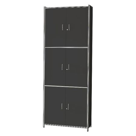 Chromeline Higboard | Aktenschrank mit 6 Ordnerhöhen und 3 Flügeltürenpaaren anthrazit