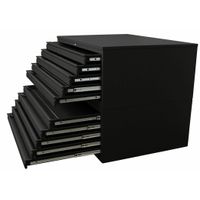 Planschrank DIN-A0 | Grafikschrank | 10 Schübe für A0 - SCHWARZ