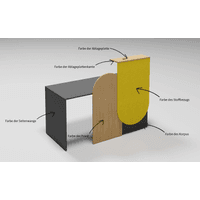 Empfangstheke Salut diverse Farben | 115 x 100 - 180 x 65/80 cm (HxBxT) 