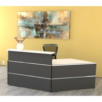 Empfangstheke Mono 13 Winkeltheke mit Beratungsplatz | 108 x 241 x 170 cm (HxBxT)