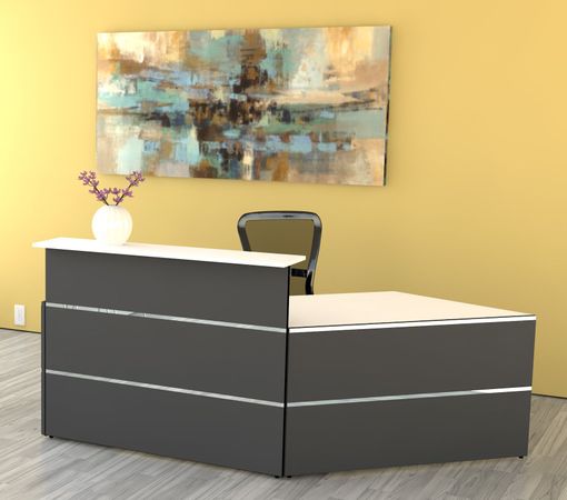 Empfangstheke Mono 13 Winkeltheke mit Beratungsplatz | 108 x 241 x 170 cm (HxBxT)