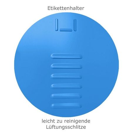 Lüftungsschlitze für Spind und Etikettenhalter