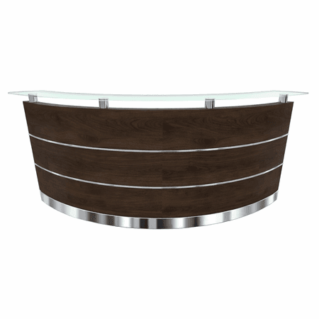 Bogentheke Bright 90° | 96 x 239 x 101 cm (HxBxT) 